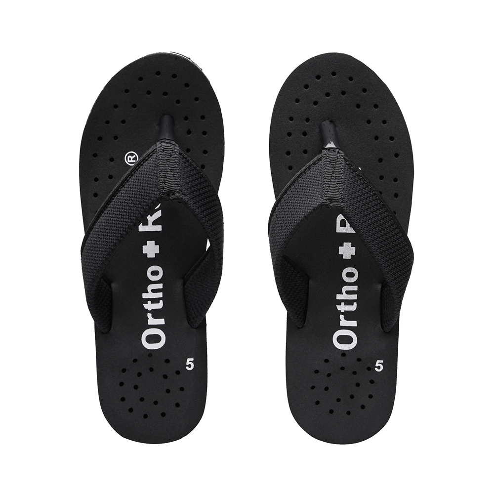 Ortho + Rest Regular Use Comfortable & Extra Soft Flip Flop Orthopedic Slippers for Women Black. 9 - Image 2