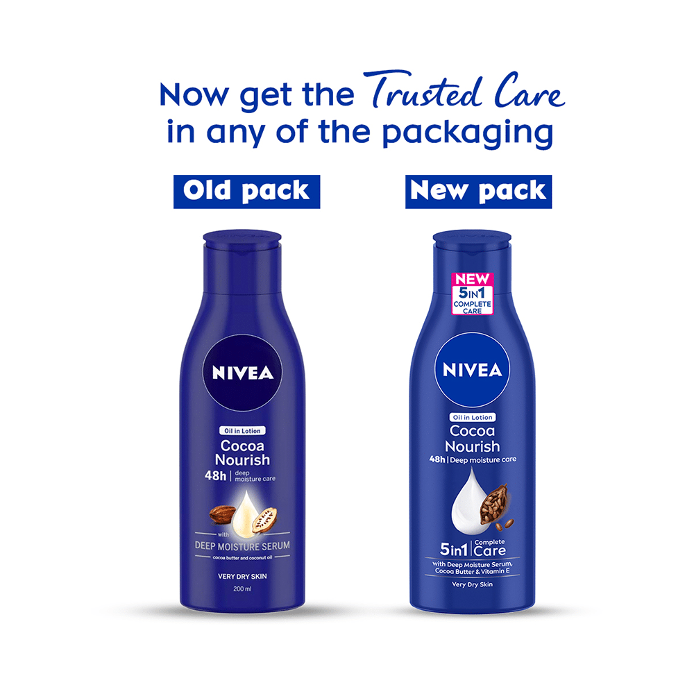 Nivea Cocoa Nourish Oil Lotion | 5 in 1 Complete Care for Deep Moisture Care | For Very Dry Skin - Image 3
