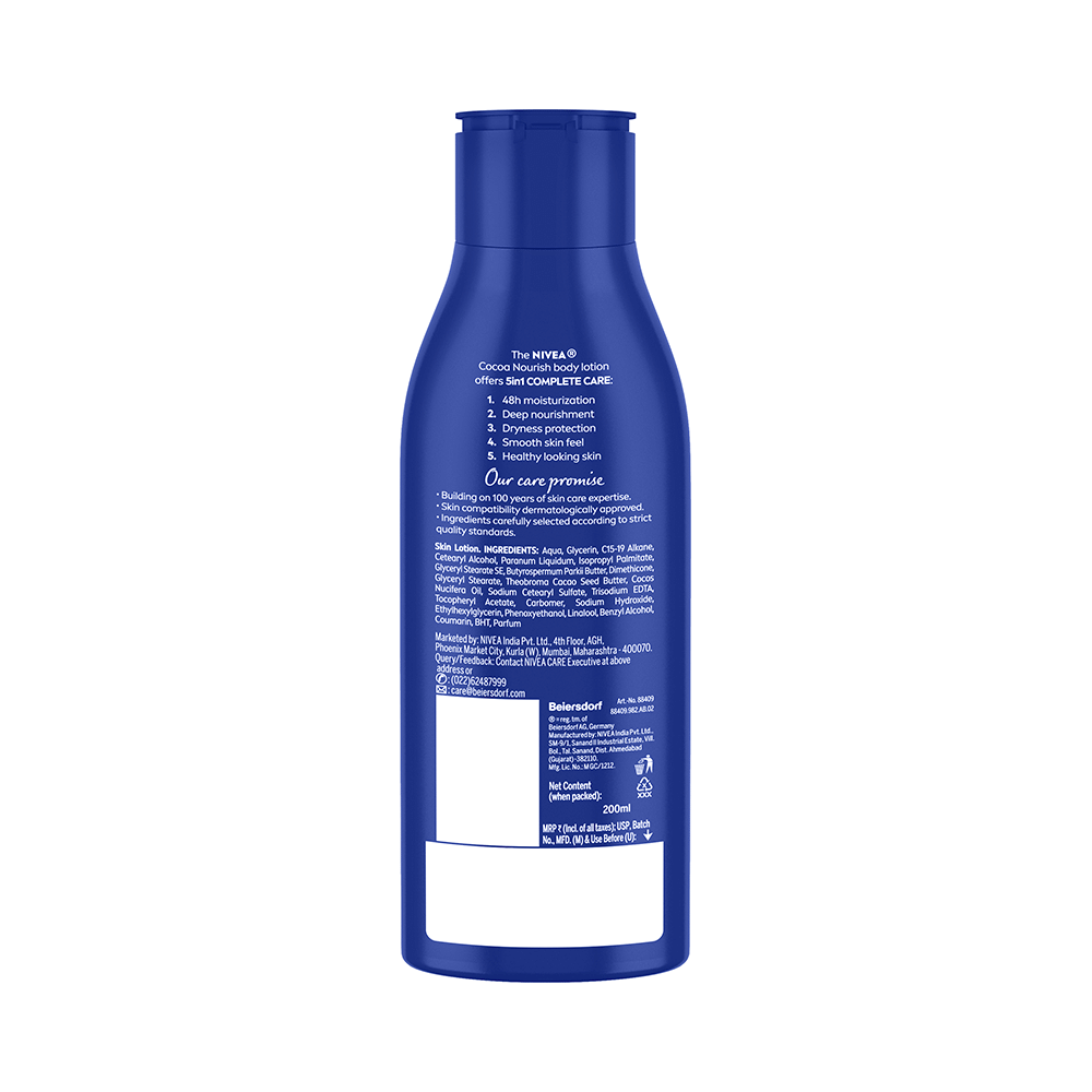 Nivea Cocoa Nourish Oil Lotion | 5 in 1 Complete Care for Deep Moisture Care | For Very Dry Skin - Image 2