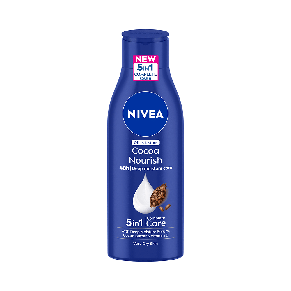 Nivea Cocoa Nourish Oil Lotion | 5 in 1 Complete Care for Deep Moisture Care | For Very Dry Skin
