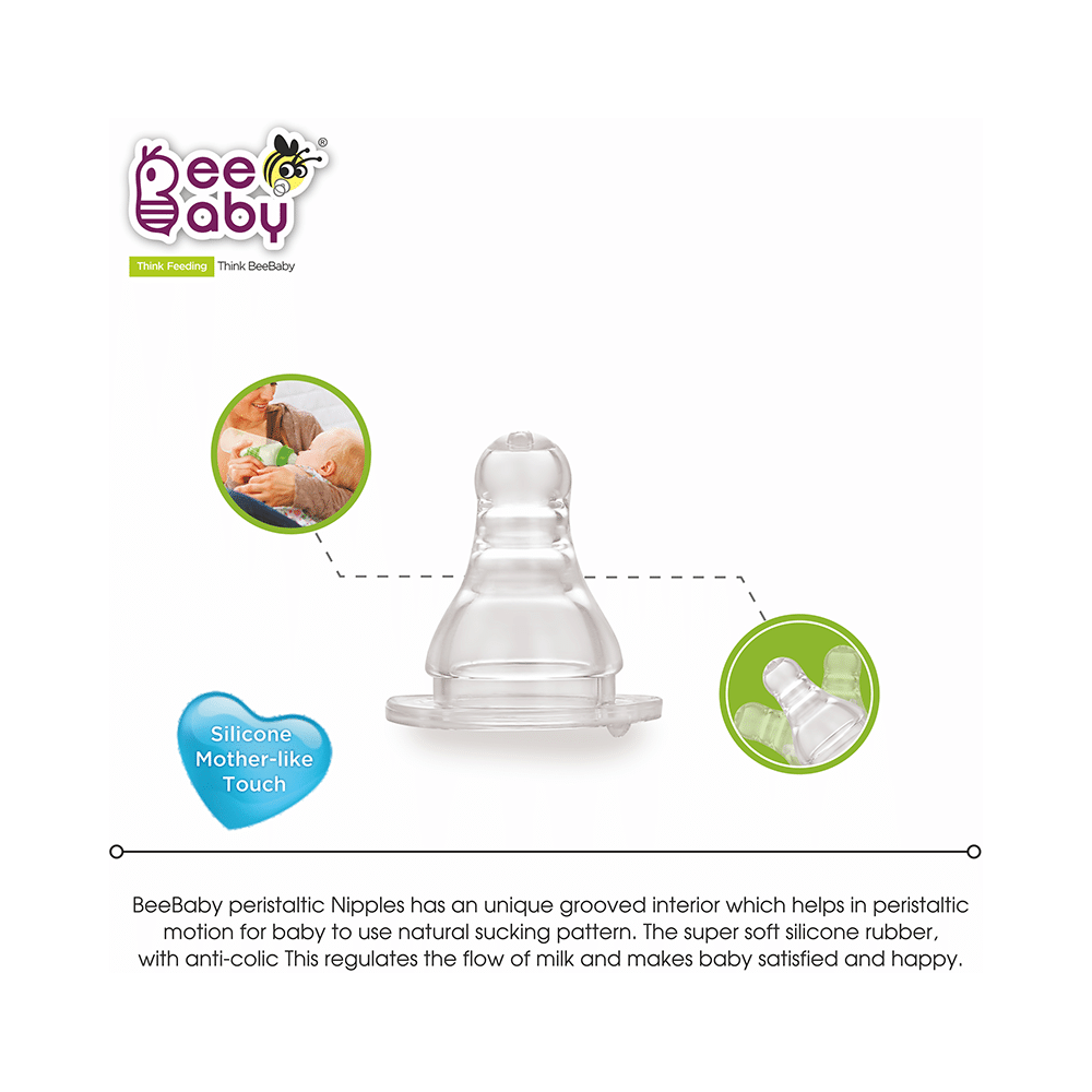 BeeBaby Basic Slim Neck Baby Feeding Bottle with Anti 8 Months+ Green - Image 3