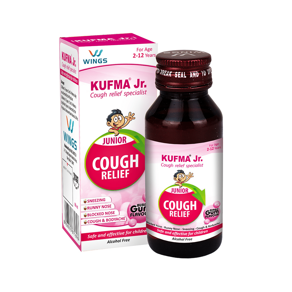 Kufma Junior Cough Relief Syrup Bubblegum - Image 1