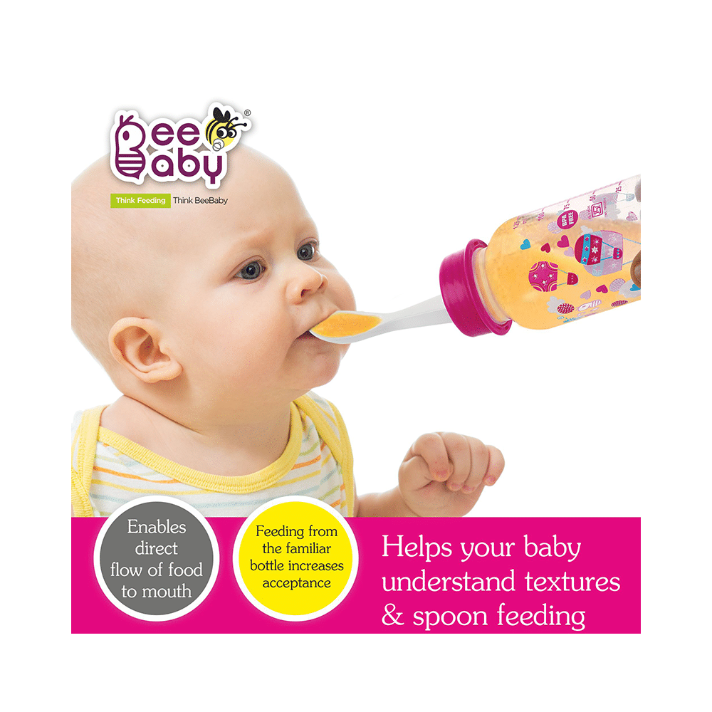 BeeBaby Easy - Start Baby Feeding Bottle with 2 Anti-Colic 8 months + Pink - Image 6