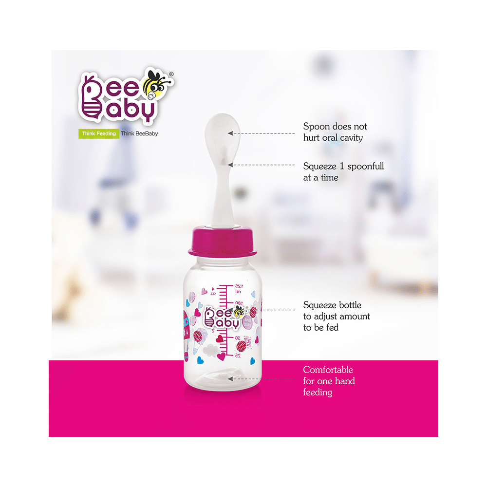 BeeBaby Easy - Start Baby Feeding Bottle with 2 Anti-Colic 8 months + Pink - Image 3