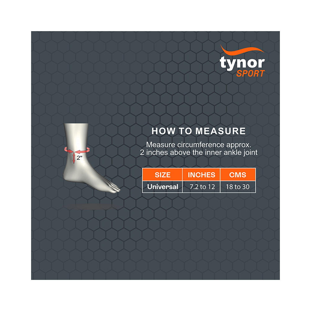Tynor Ankle Support Air Pro Small Orange & Black - Image 2