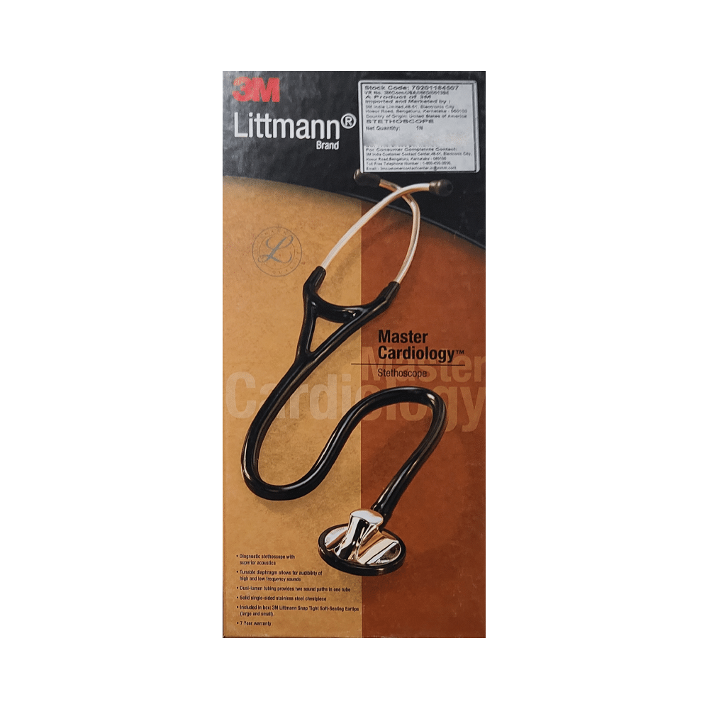 3M Littmann 2161 Master Cardiology Stethoscope, Black Tube, 27 Inch - Image 1