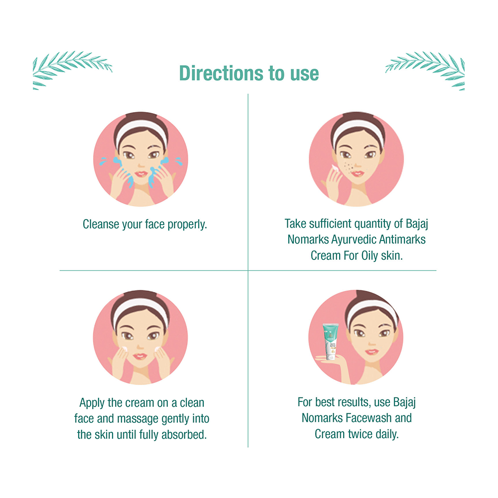 Bajaj Nomarks Ayurvedic Antimarks Cream Oily Skin - Image 7