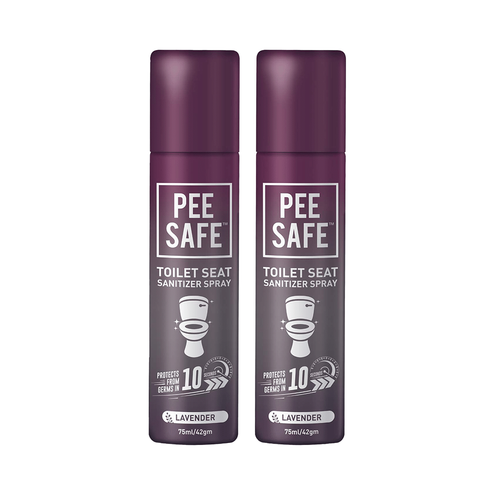 Pee Safe Toilet Seat Sanitizer Spray (75ml Each) Lavender - Image 1