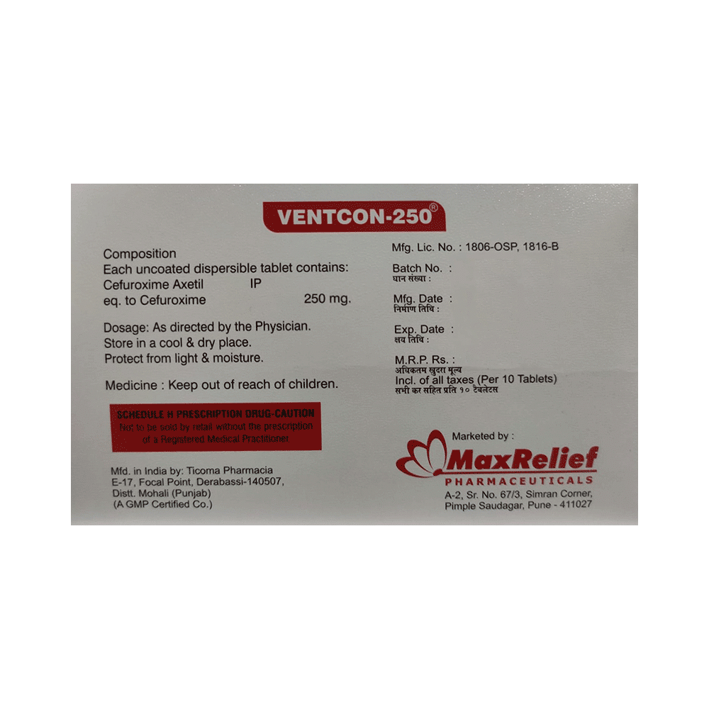 Ventcon 250 Tablet DT - Image 2