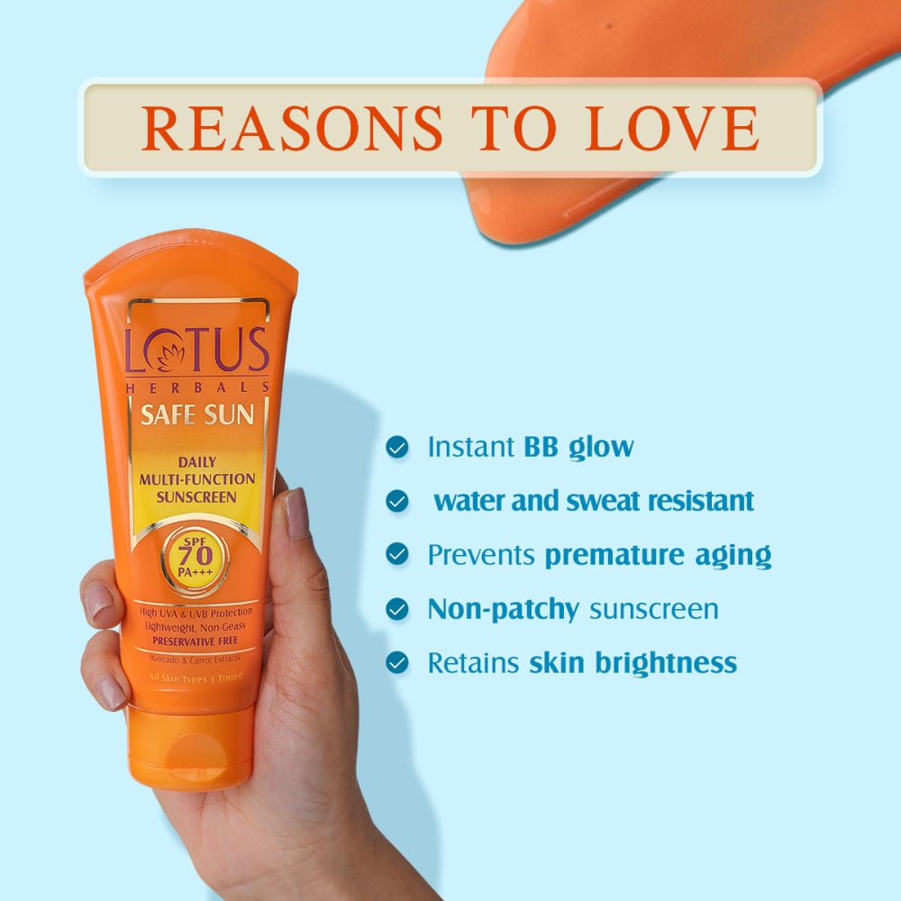 Lotus Herbals Safe Sun Daily Multi-Function Sunscreen SPF 70 PA+++ - Image 1
