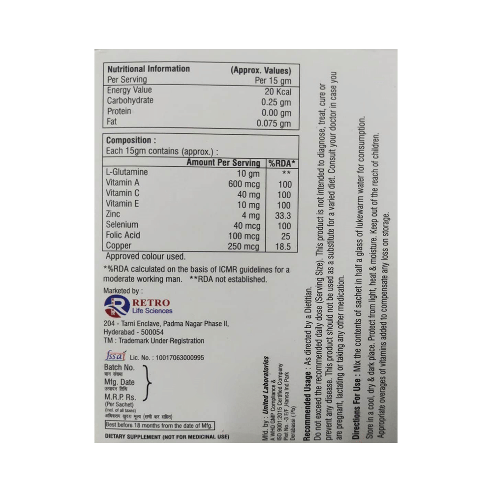 Glutamerz Sachet Orange Sugar Free - Image 2