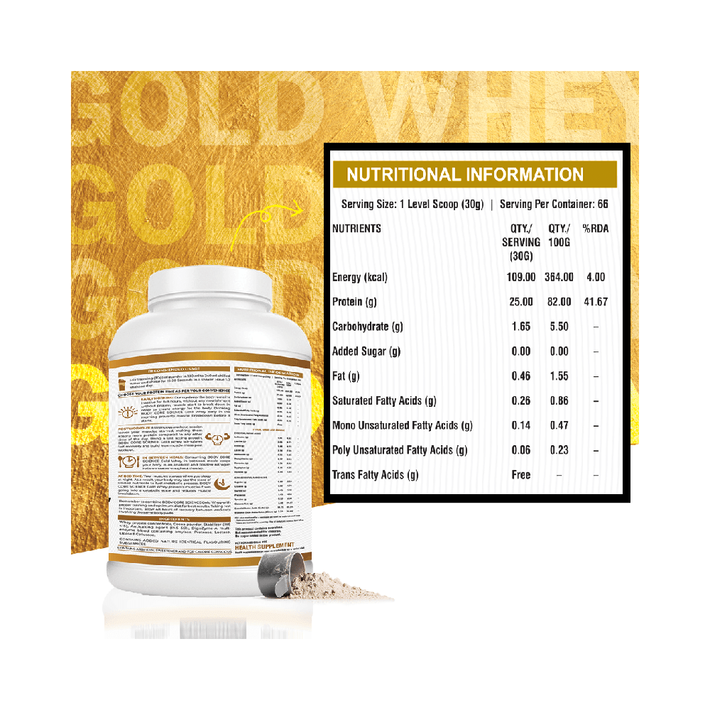 Body Core Science Gold Whey White Powder Chocolate - Image 7