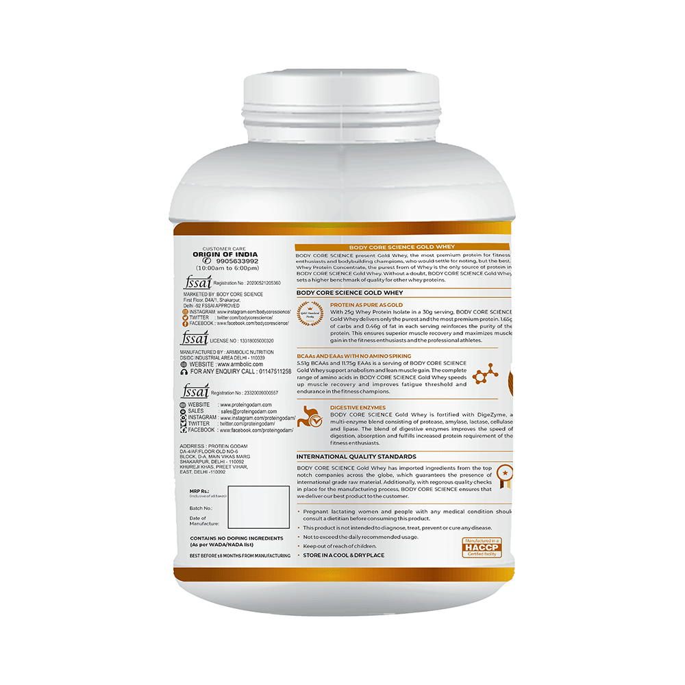 Body Core Science Gold Whey White Powder Chocolate - Image 2