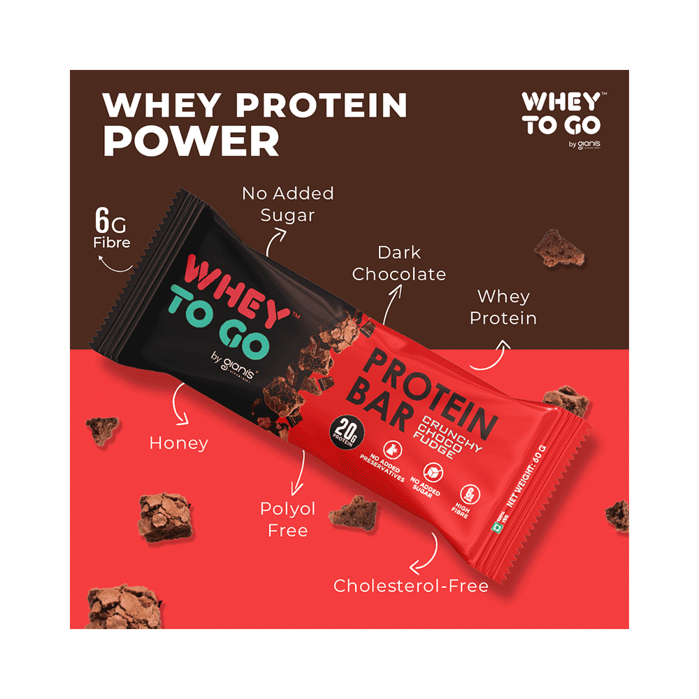 Whey To Go Protein Bar Crunchy Choco Fudge - Image 4