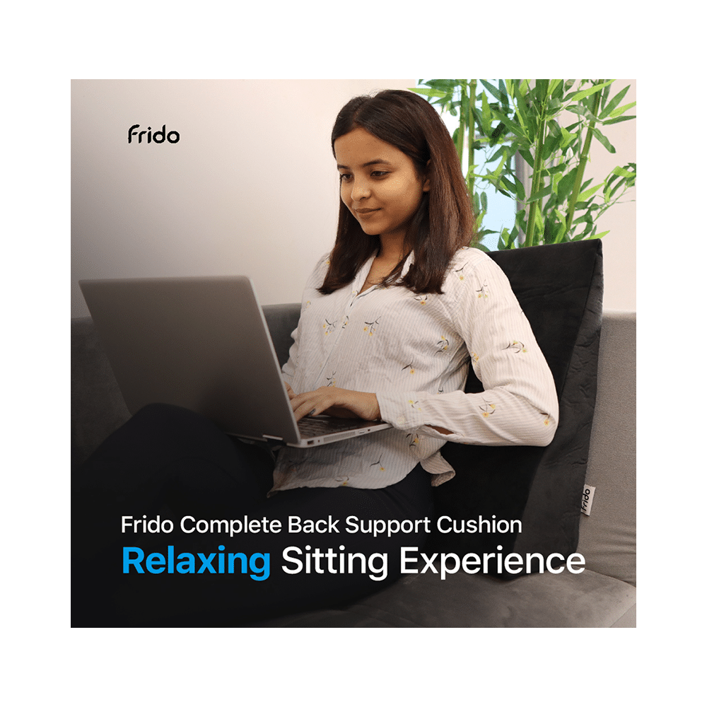 Frido Complete Back Support Wedge Cushion with Memory Foam Black - Image 3