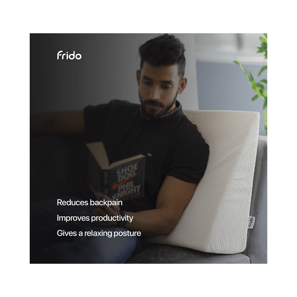 Frido Complete Back Support Wedge Cushion with Memory Foam Black - Image 4