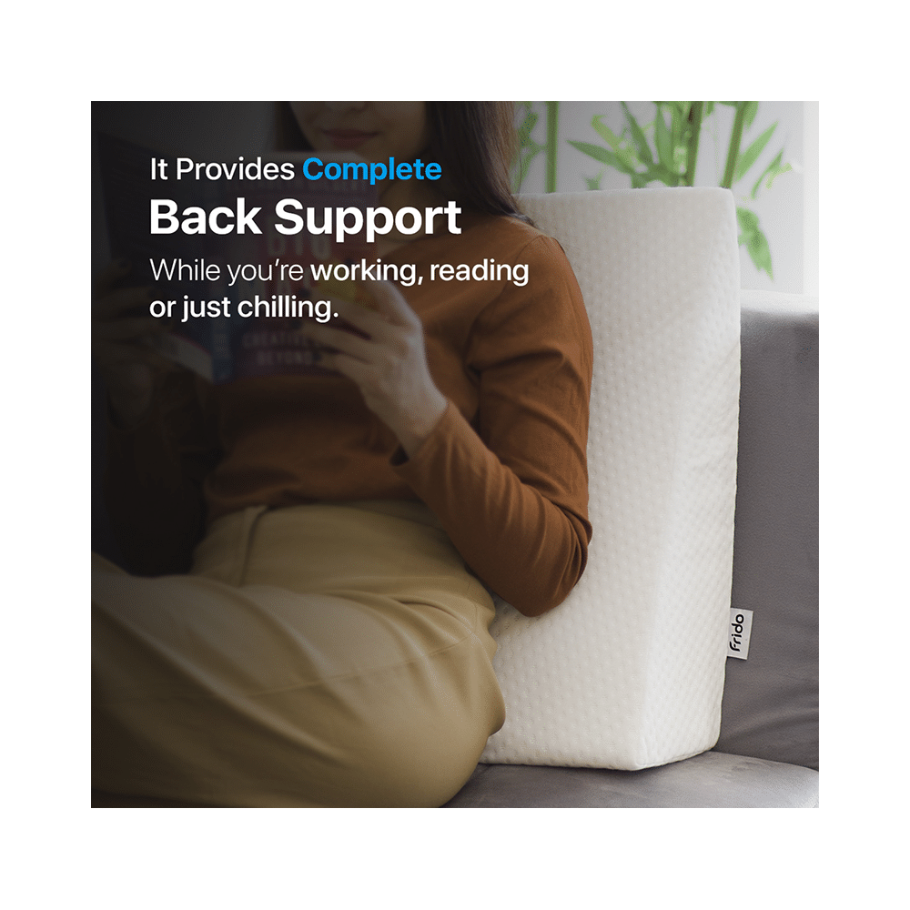 Frido Complete Back Support Wedge Cushion with Memory Foam Black - Image 5