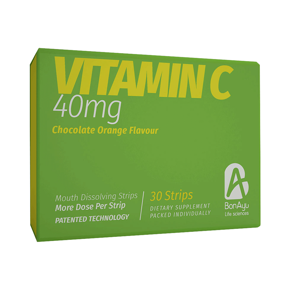 BonAyu Vitamin C 40mg Mouth Dissolving Strip Chocolate Orange - Image 1