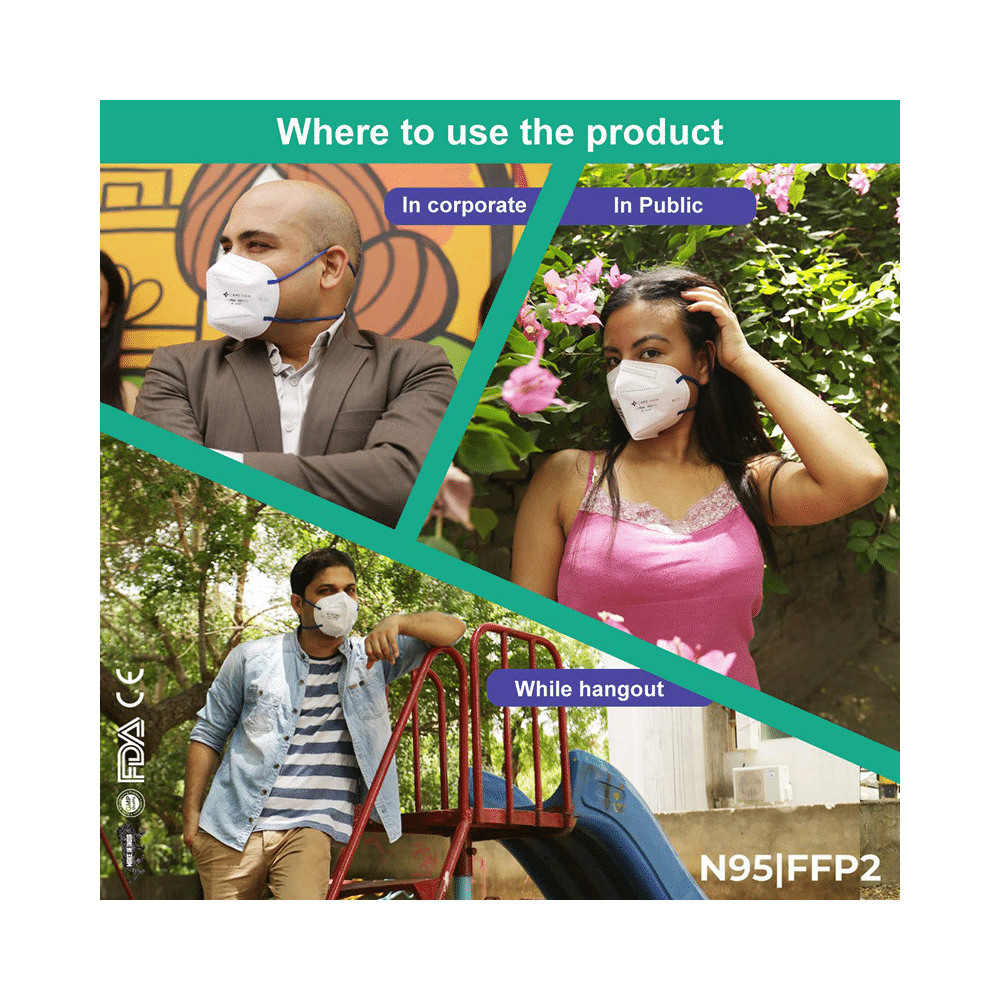 Care View Universal CV1221H N95 FFP2 Certified Headloop with 6 Layers Filtration Protective Mask - Image 4