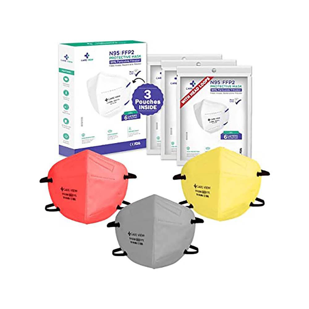 Care View Universal CV1221H N95 FFP2 Certified Headloop with 6 Layers Filtration Protective Mask - Image 1
