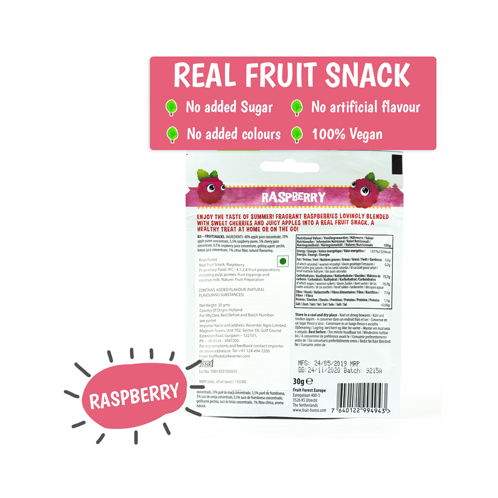 Fruit Forest Real Fruit Snacks Raspberry - Image 2