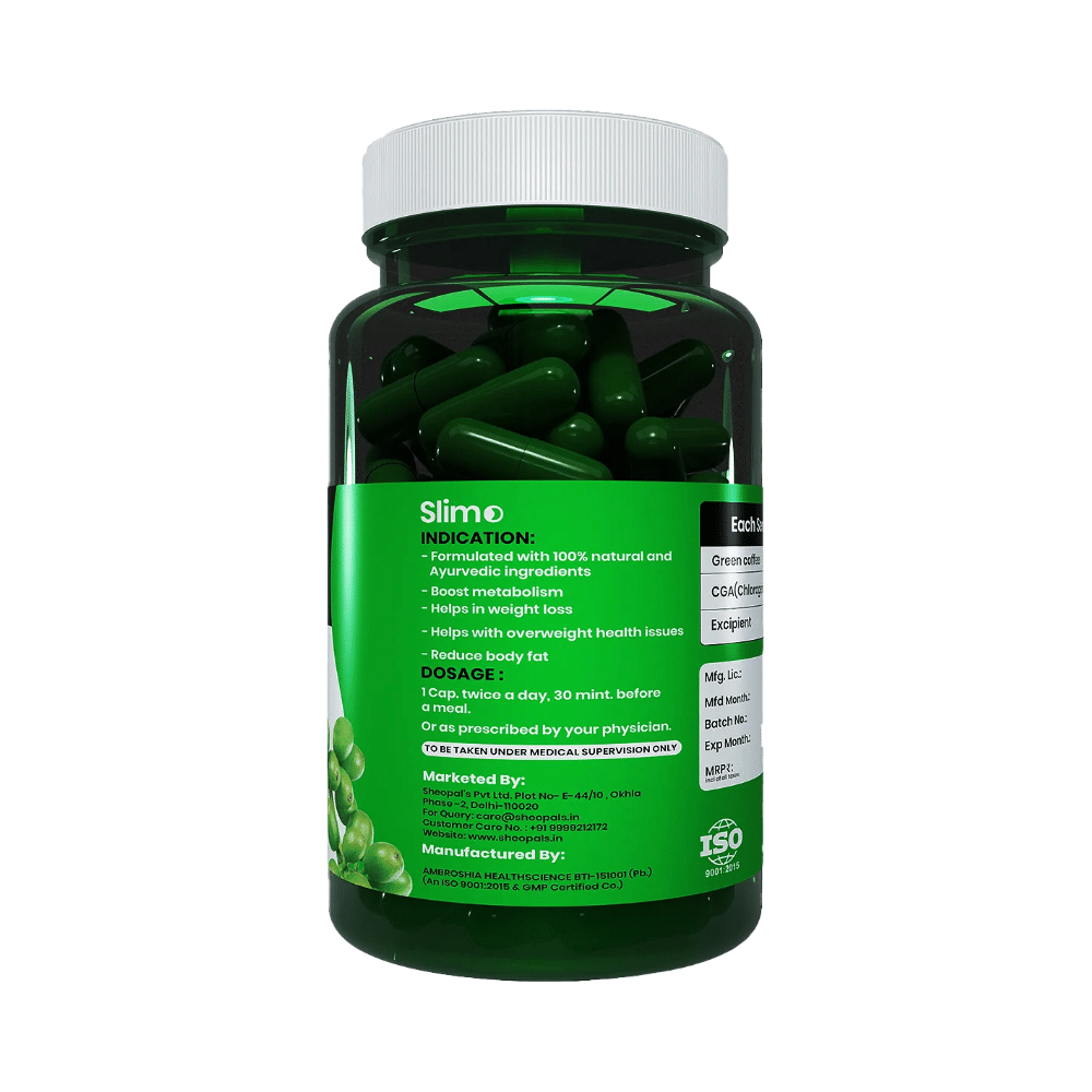 Sheopal's Slimo Pure & Natural Green Coffee Extract (Chlorogenic acid) for Men and Women Capsule - Image 2