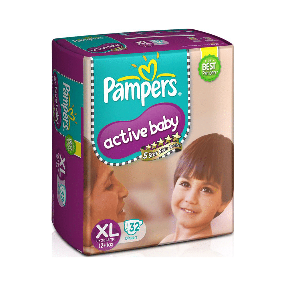 Pampers Active Baby with Comfortable Fit | Size Diaper XL - Image 1