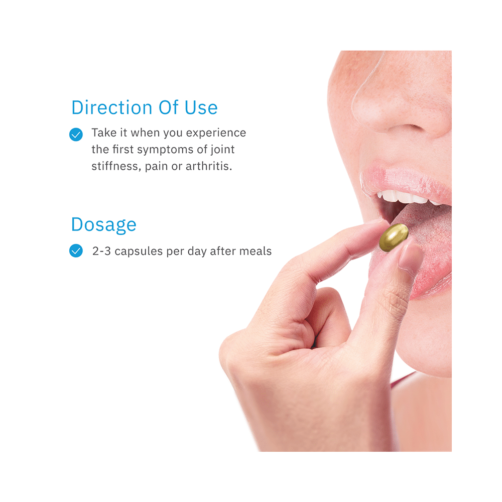 Flexiqule Capsule with Bosewellia Serrata & Ginger | For Joint Stiffness & Pain Relief (10 Each) with Thioquest Gel Free - Image 7