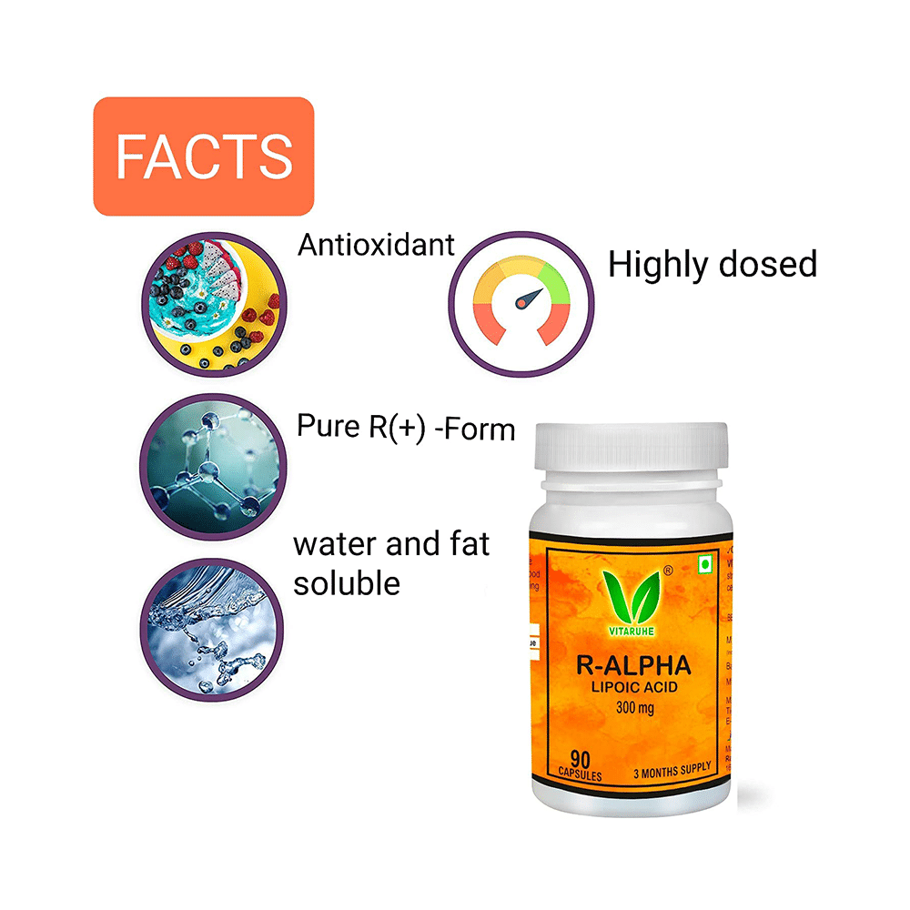 Vitaruhe R-Alpha Lipoic Acid 300 Mg Capsule - Image 6