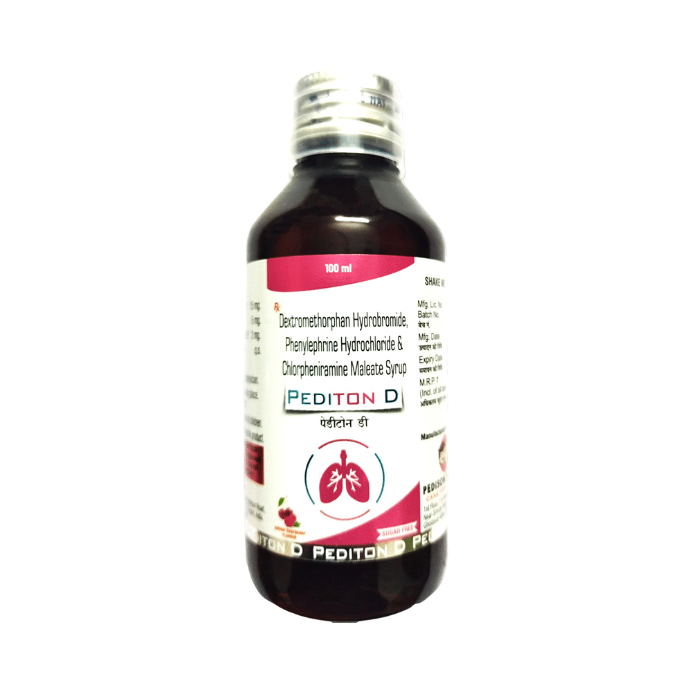 Pediton D Syrup Delicious Raspberry Sugar Free
