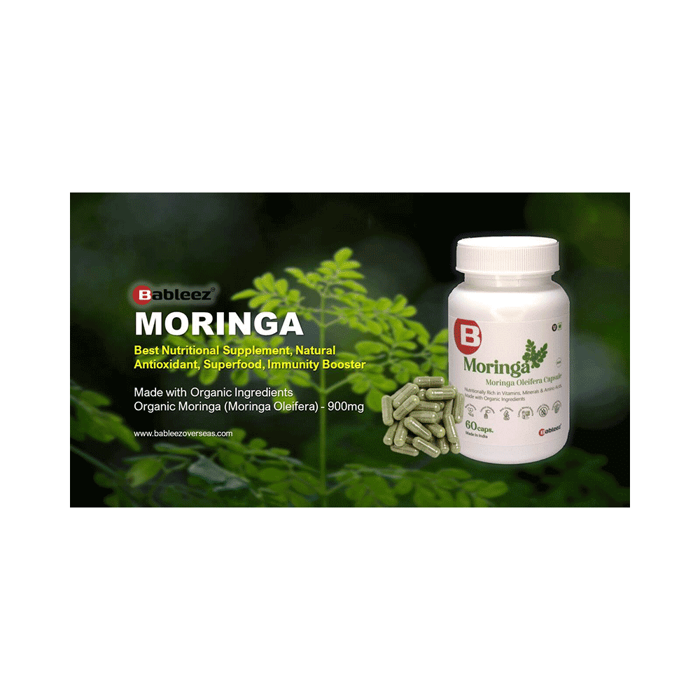 Bableez Moringa Extract Supplement Capsule 900mg | Organic Superfood | Immunity Booster | Antioxidant | (60 Each) - Image 9