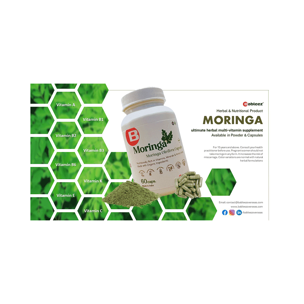 Bableez Moringa Extract Supplement Capsule 900mg | Organic Superfood | Immunity Booster | Antioxidant | (60 Each) - Image 4