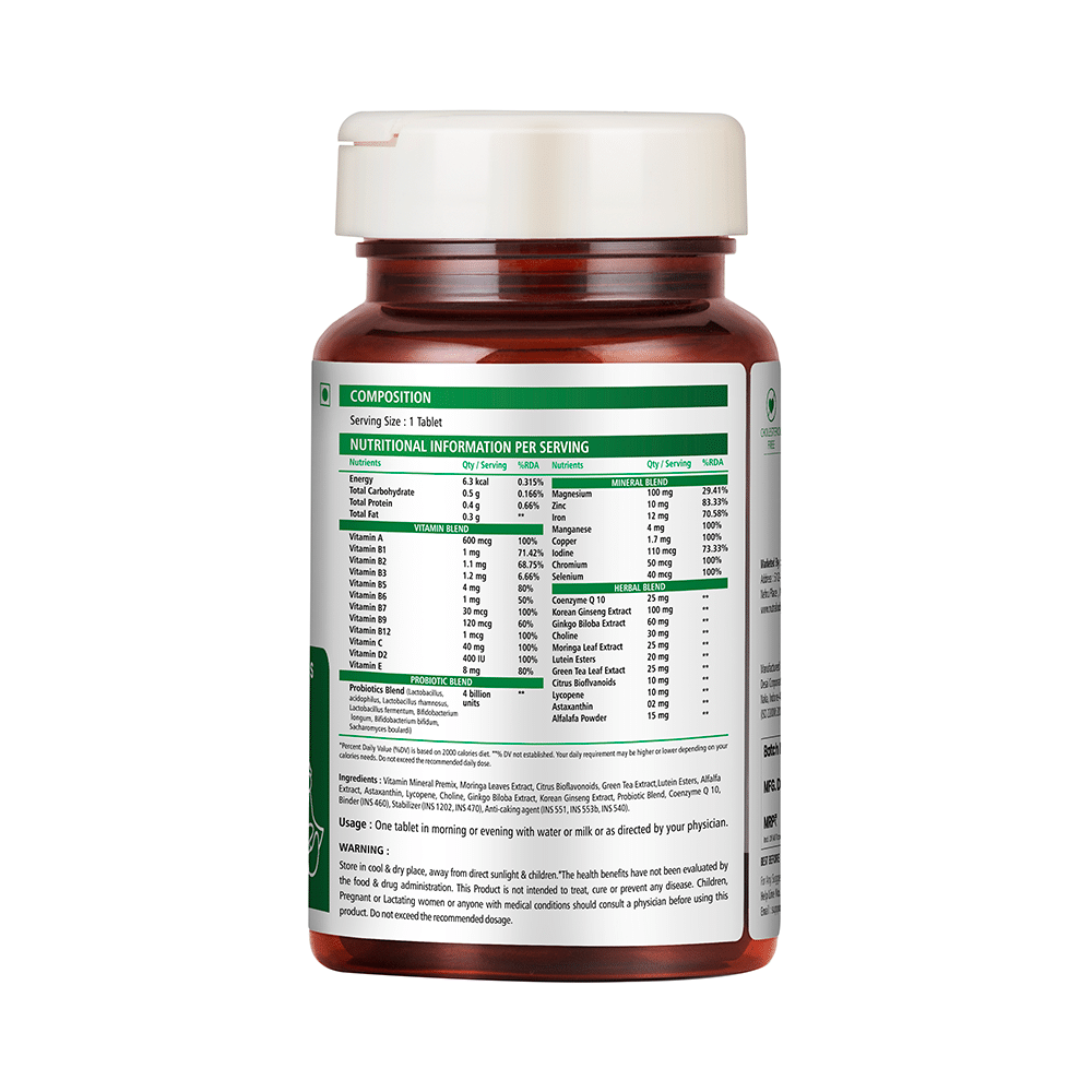 Nutralodge Multi-Vitamins Probiotics & Minerals Veg Tablet - Image 3