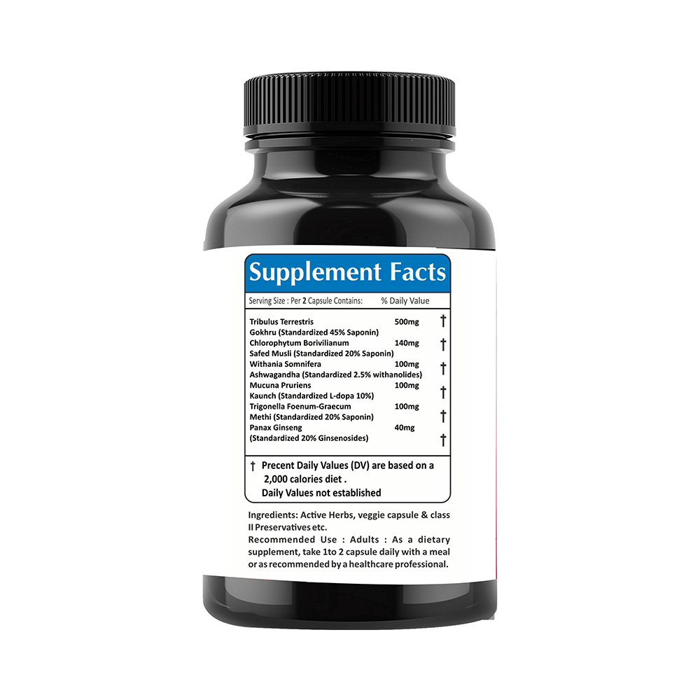 GHC Herbals Testo Xplode Testosterone Booster Veg Capsules - Image 2