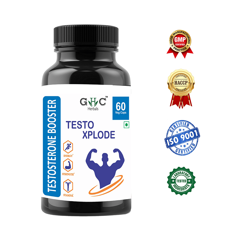 GHC Herbals Testo Xplode Testosterone Booster Veg Capsules - Image 3
