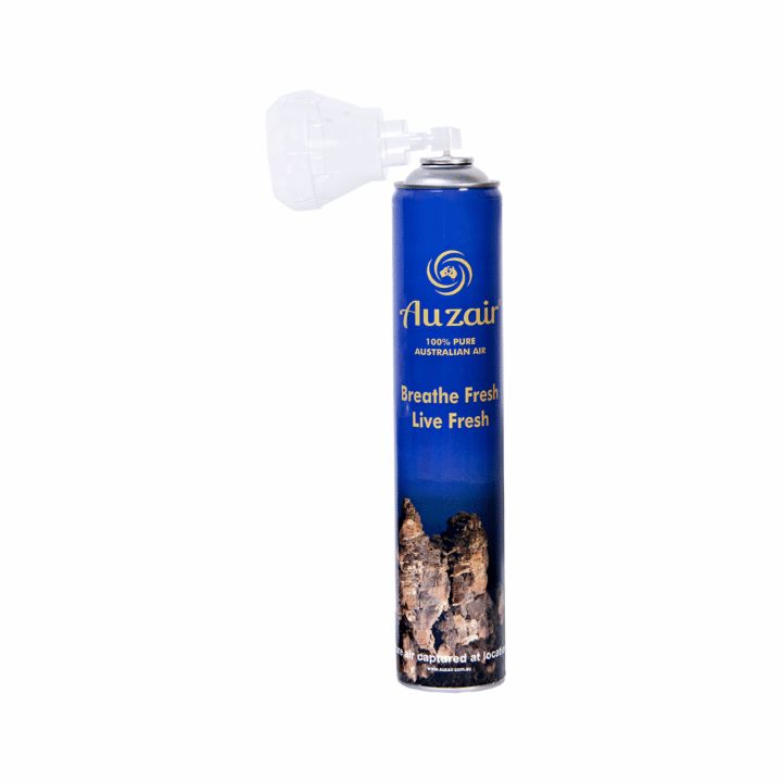 Auzair Disposable (Fresh Air) Portable Oxygen with Mask, from Blue Mountains in Australia