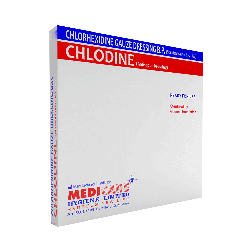Medica Chlodine Chlorhexidine Gauze Dressing 10cm x 10cm - Image 2