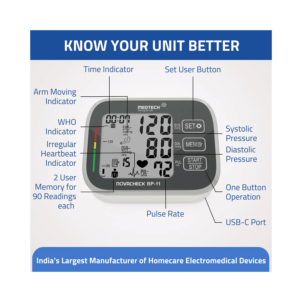 Medtech BP 11 Novacheck BP Monitor - Image 4