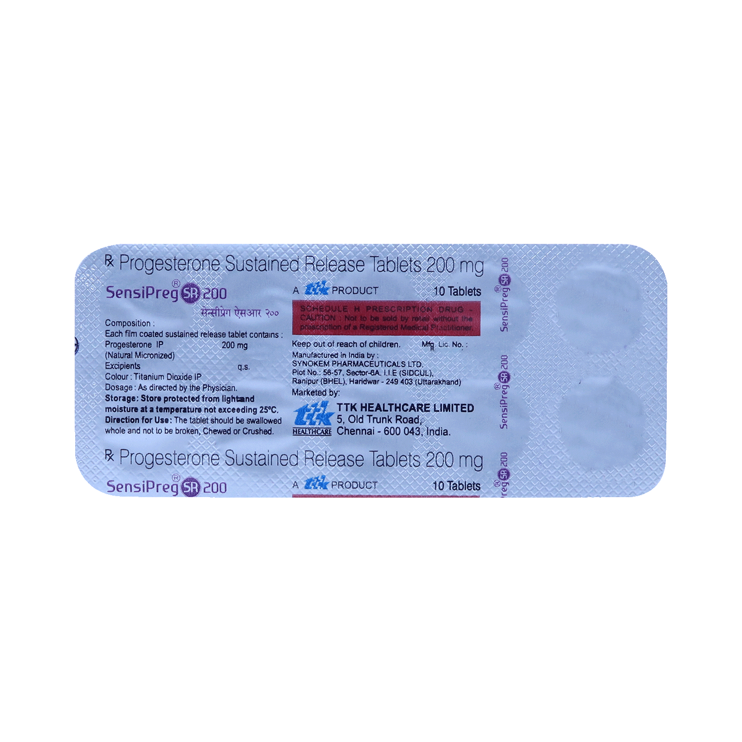 Sensipreg 200mg Tablet SR - Image 5