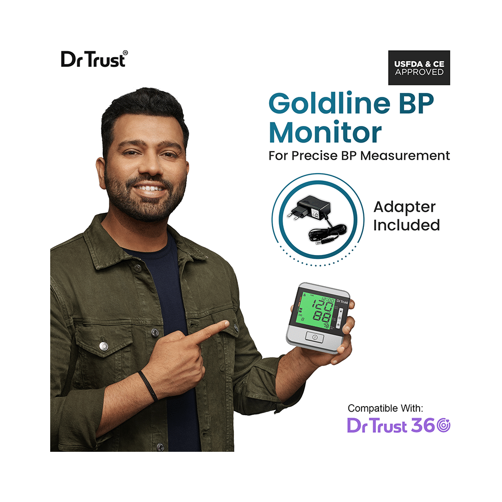Dr Trust USA Goldline Talking Automatic Digital Blood Pressure Monitor Metallic Silver - Image 2