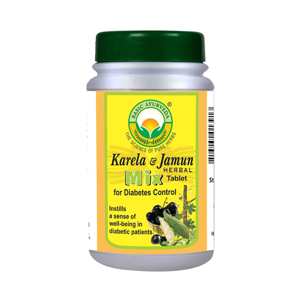 Basic Ayurveda Karela & Jamun Herbal Mix Tablet - Image 2