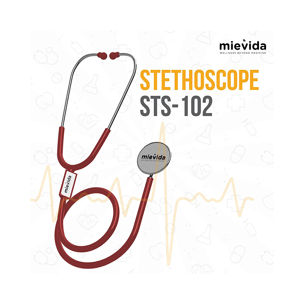 Mievida STS 102 Cardiology Stethoscope Cherry - Image 2