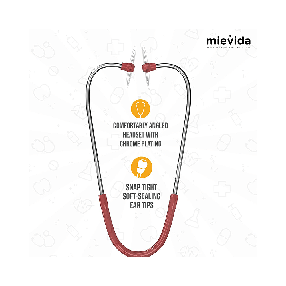 Mievida STS 102 Cardiology Stethoscope Cherry - Image 3