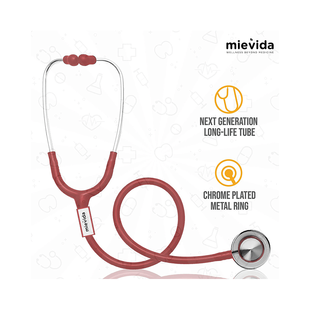 Mievida STS 102 Cardiology Stethoscope Cherry - Image 5