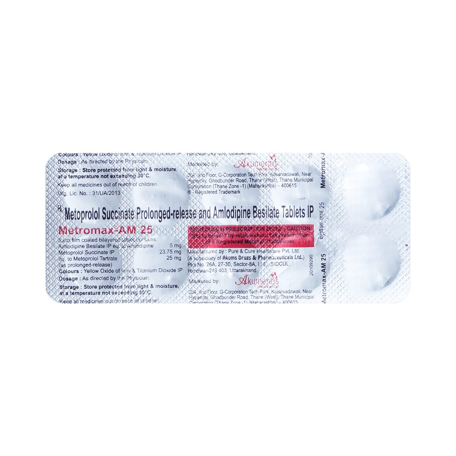 Metromax AM 5 mg/25 mg Tablet - Image 3