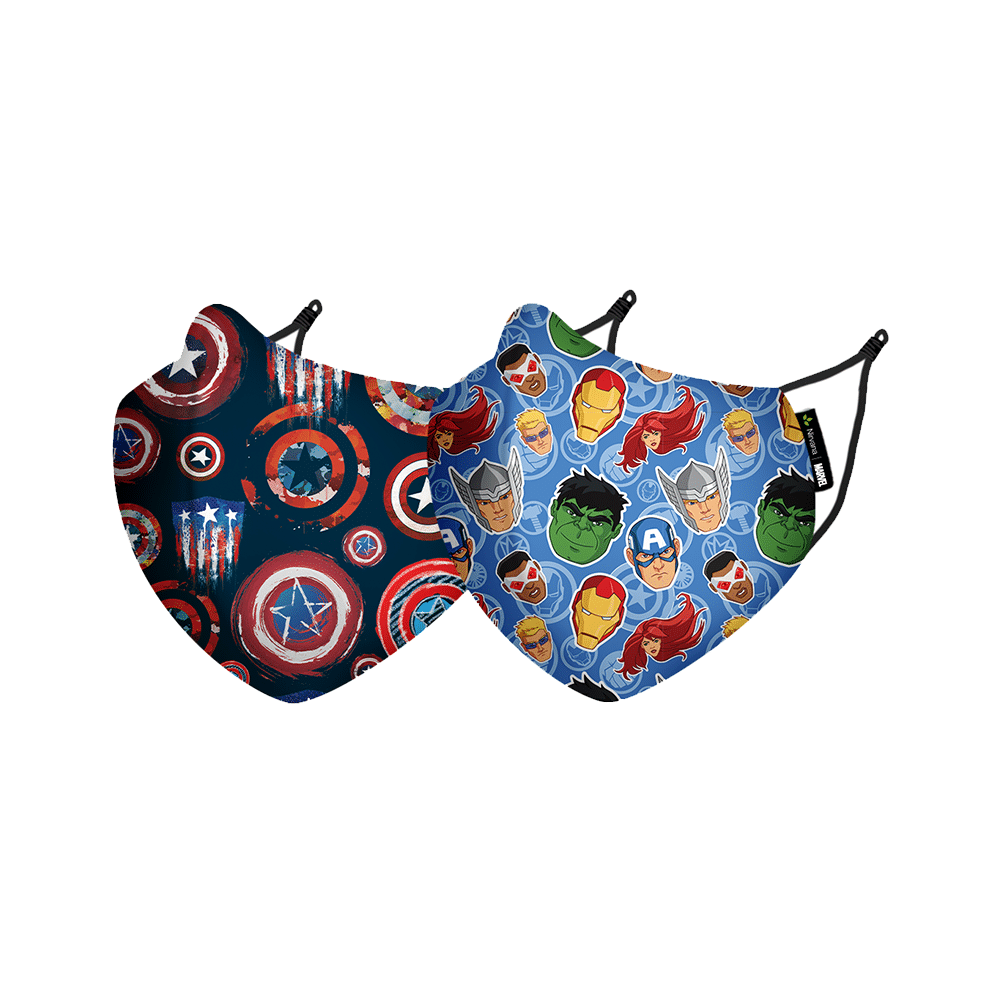 Nirvana Disney Face Covering Mask Small Cap America Badge & Avengers