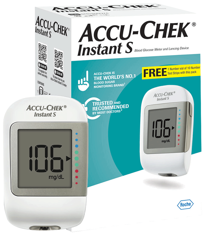 Accu-Chek Instant S Blood Glucose Meter (Free 10 Test Strips) - Image 1
