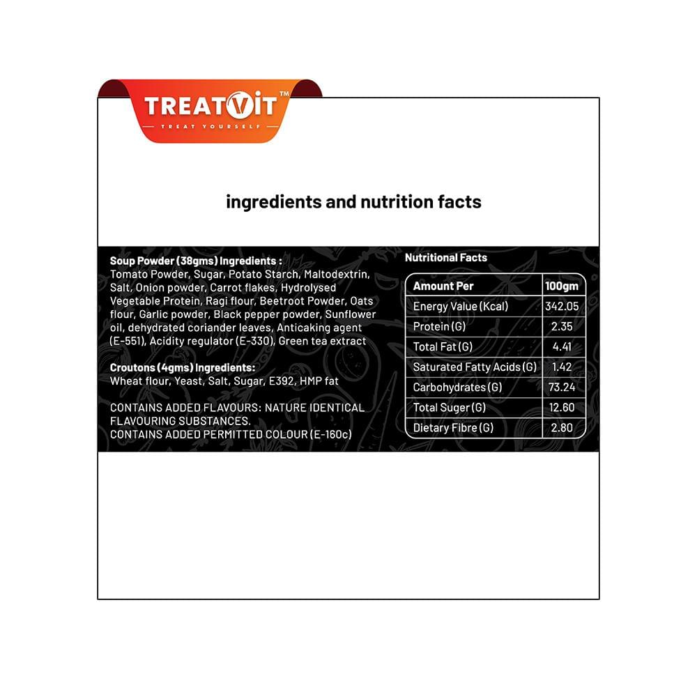 Treatvit Millet & Oats Soup (42gm Each) Tangy Tomato & Carrot Crunches - Image 3