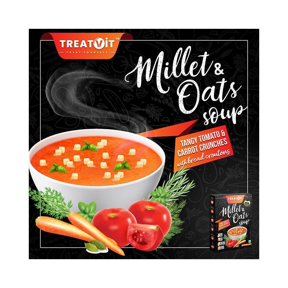 Treatvit Millet & Oats Soup (42gm Each) Tangy Tomato & Carrot Crunches - Image 5