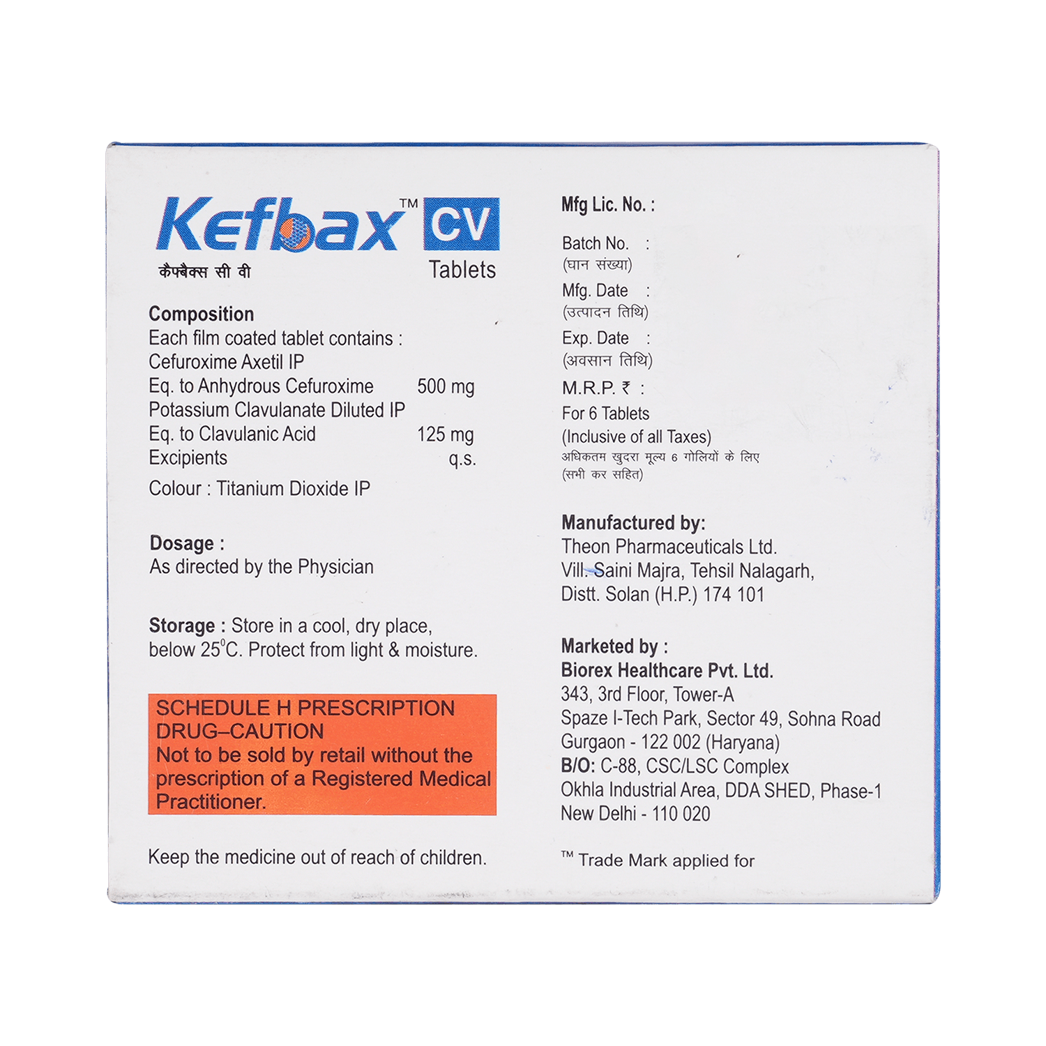 Kefbax CV 500mg/125mg Tablet - Image 3